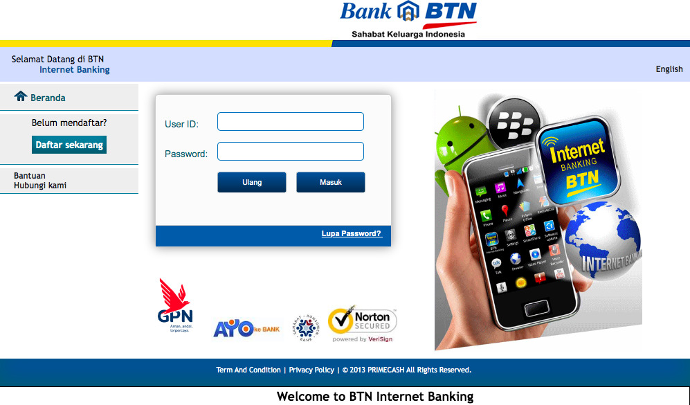 Cek tagihan KPR Online lewat Internet Banking BTN